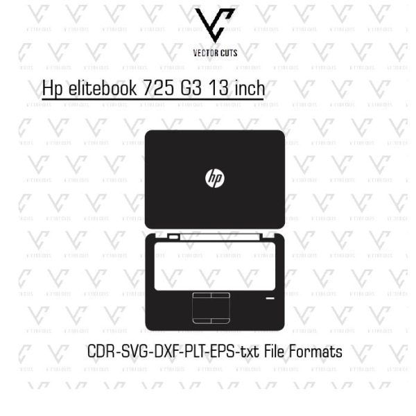 Hp elitebook 725 G3 13 inch laptop skin template