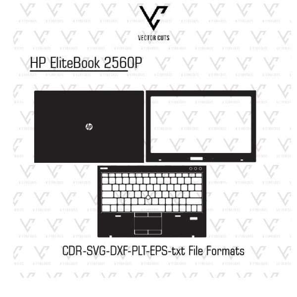 HP EliteBook 2560P laptop skin template