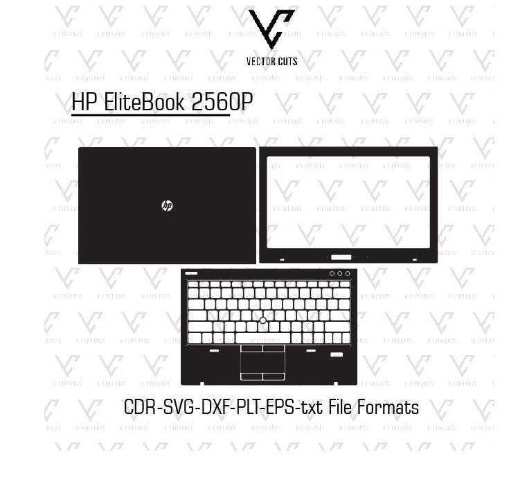 HP EliteBook 2560P laptop skin template