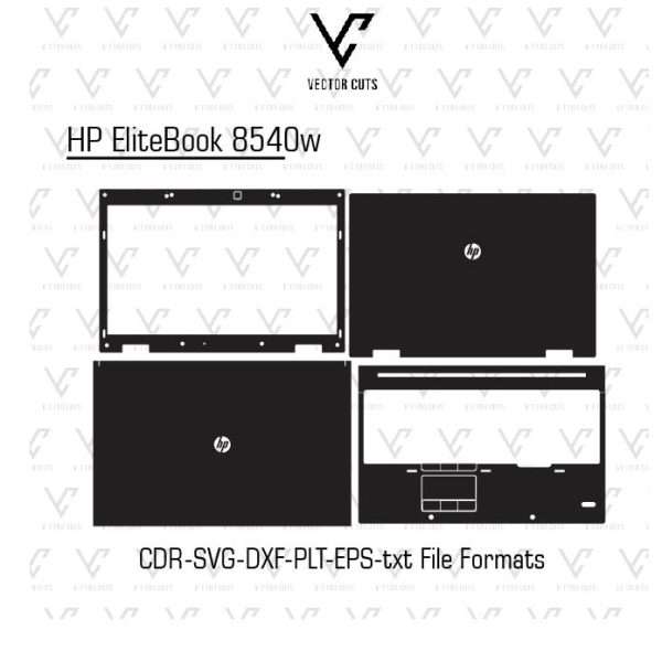 HP EliteBook 8540w laptop skin template