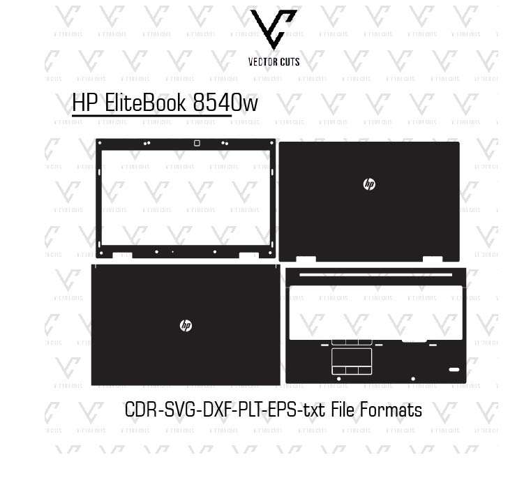 HP EliteBook 8540w laptop skin template