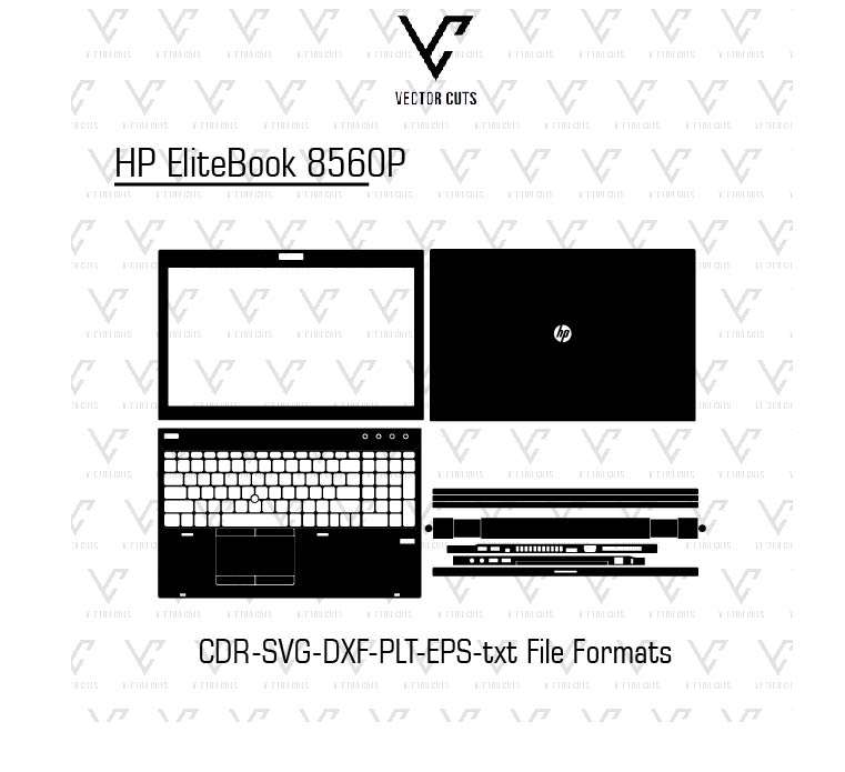 HP EliteBook 8560P laptop skin template