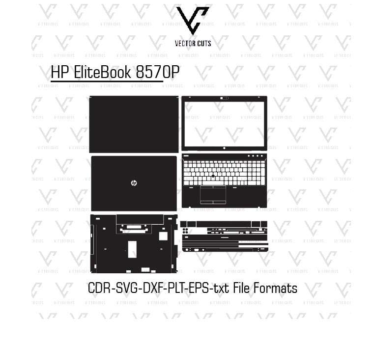 HP EliteBook 8570P laptop skin template