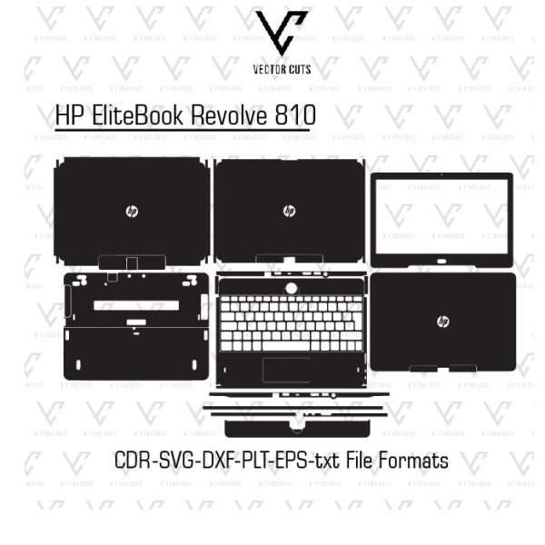 HP EliteBook Revolve 810 laptop skin template