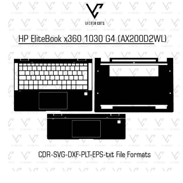 HP EliteBook x360 1030 G4 (AX200D2WL) laptop skin template