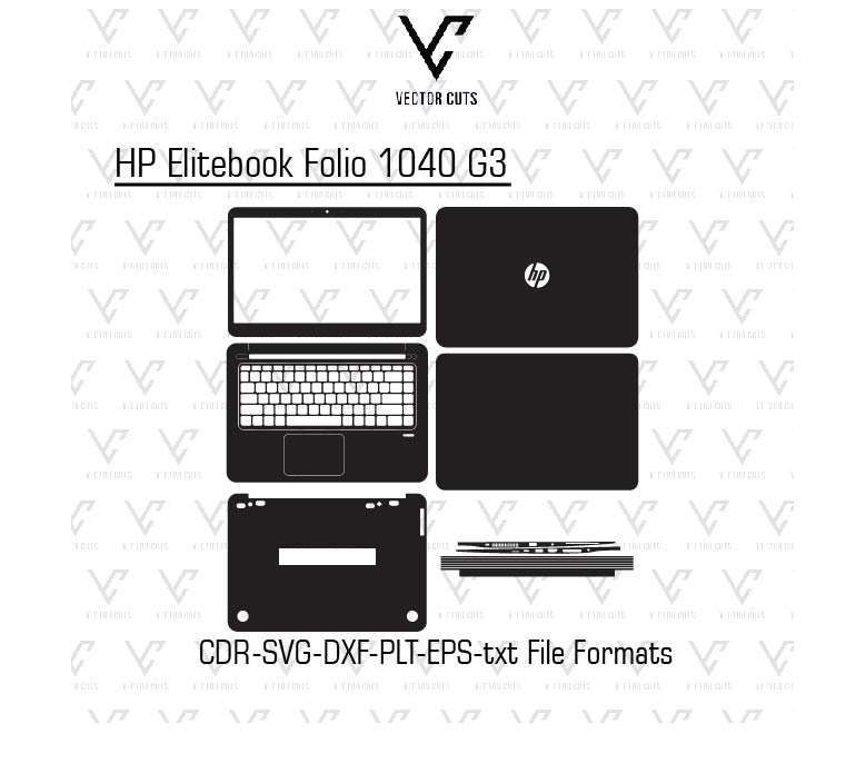 HP EliteBook Folio 1040 G3 laptop skin template