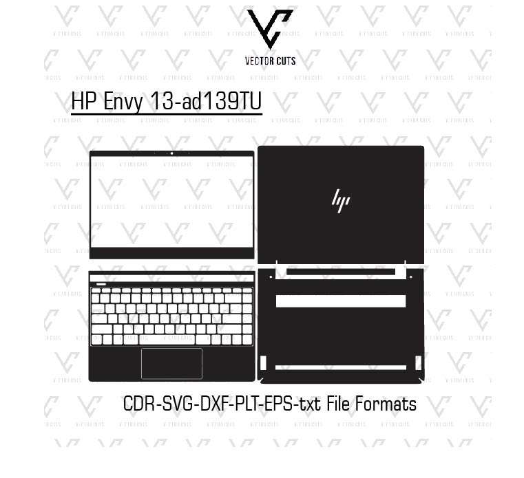 HP Envy 13-ad139TU laptop skin template