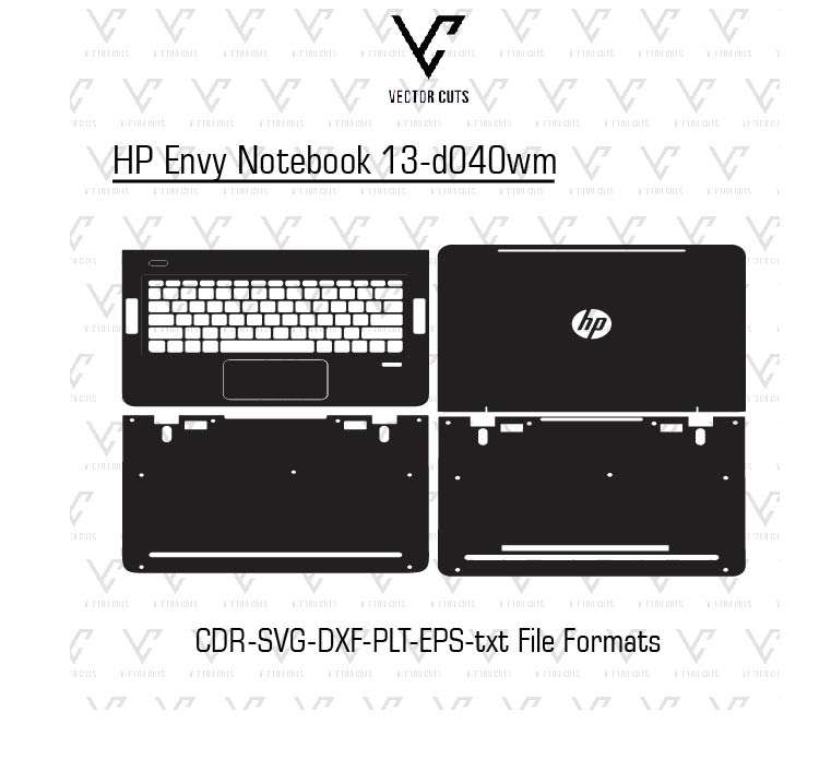 HP Envy Notebook 13-d040wm laptop skin template
