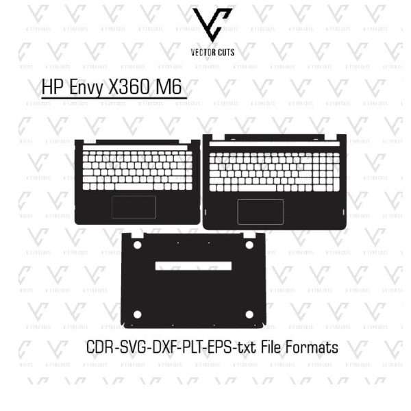 HP Envy X360 M6 laptop skin template