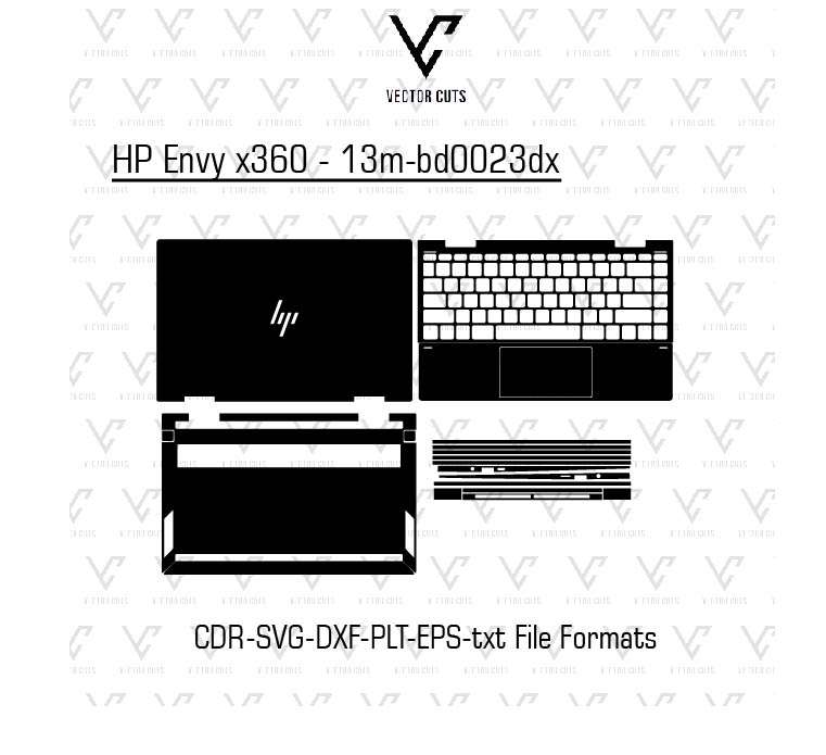 HP Envy x360 - 13m-bd0023dx laptop skin template