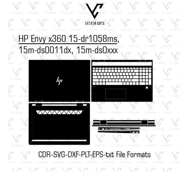 HP Envy x360 15-dr1058ms, 15m-ds0011dx, 15m-ds0xxx laptop skin template