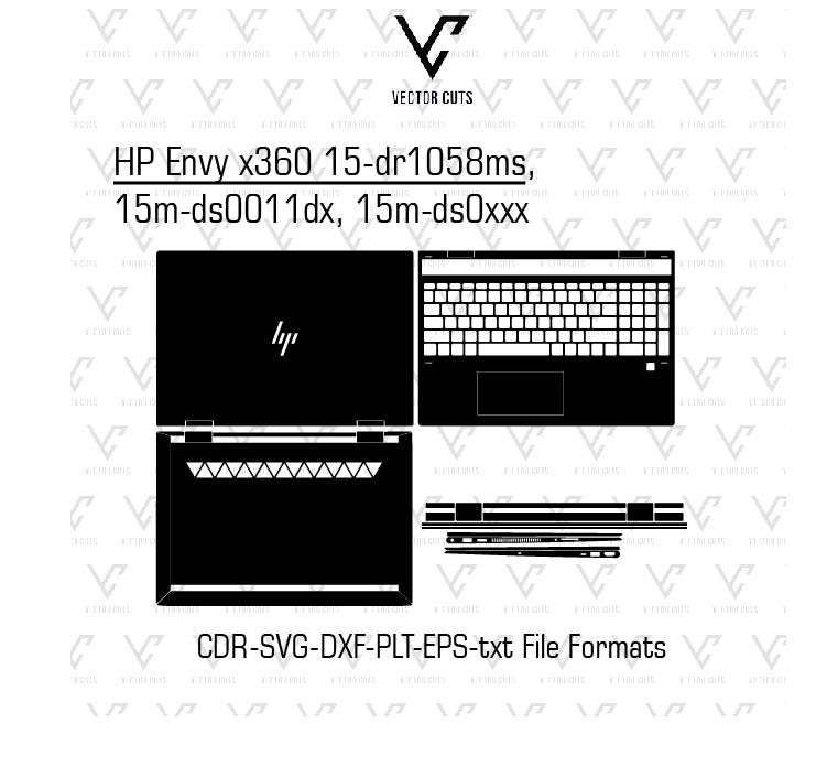HP Envy x360 15-dr1058ms, 15m-ds0011dx, 15m-ds0xxx laptop skin template
