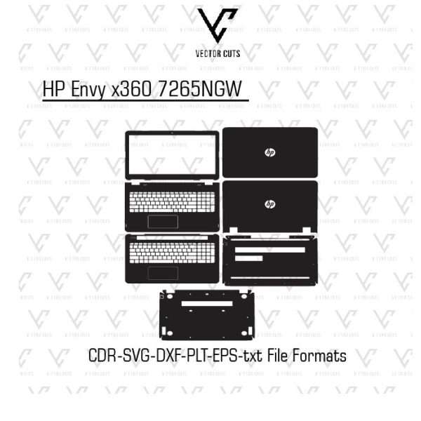 HP Envy x360 7265NGW laptop skin template