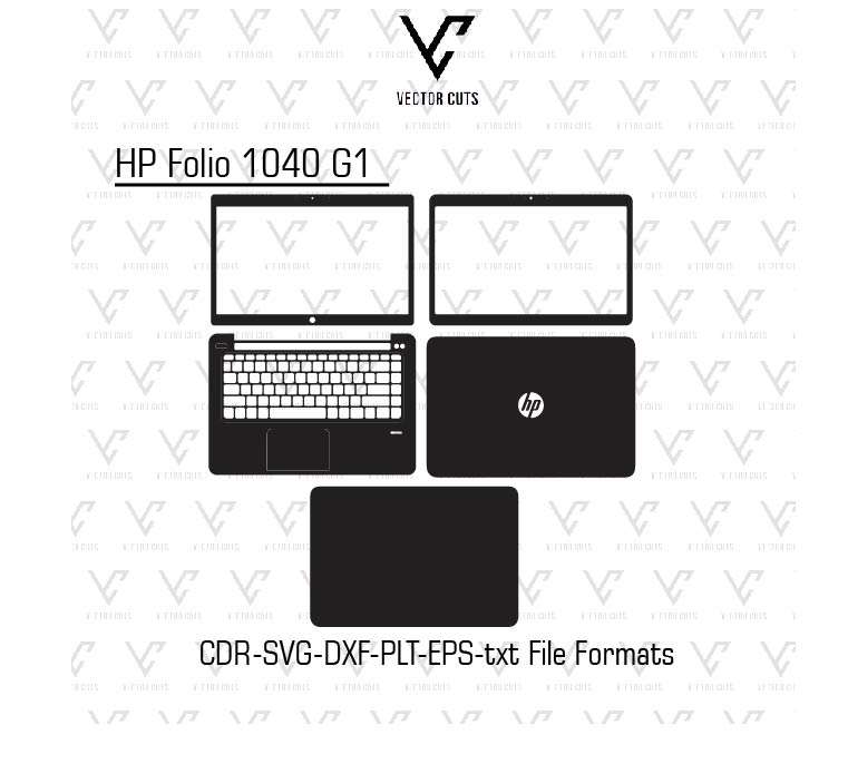 HP Folio 1040 G1 laptop skin template