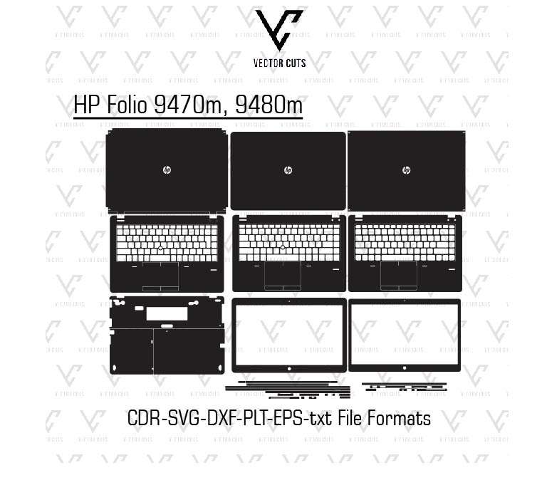 HP Folio 9470m, 9480m laptop skin template