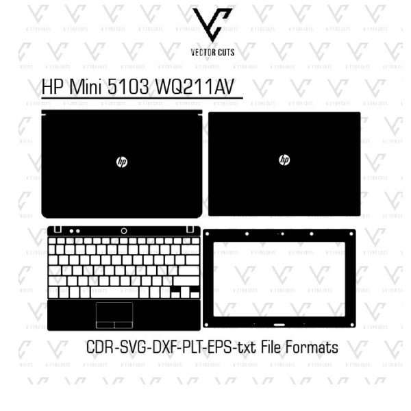 HP Mini 5103 WQ211AV laptop skin template