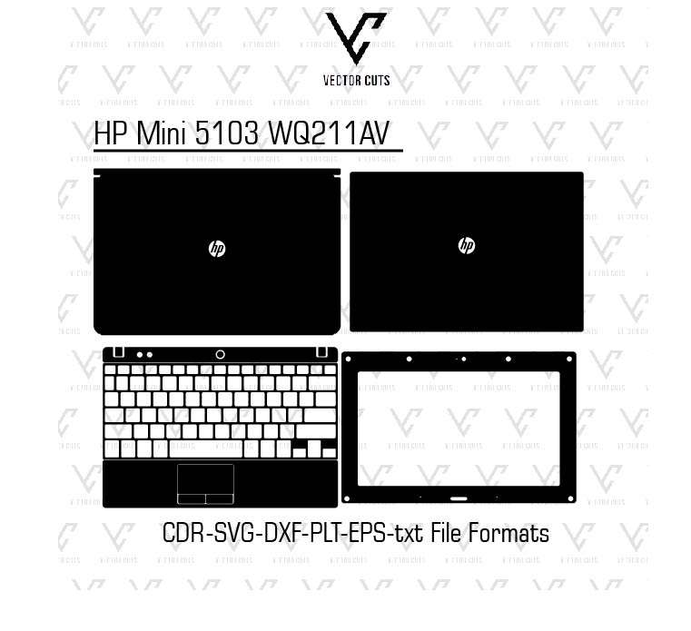 HP Mini 5103 WQ211AV laptop skin template