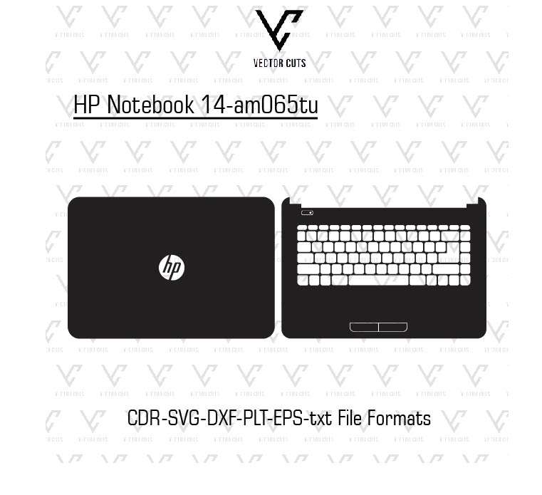HP Notebook 14-am065tu laptop skin template