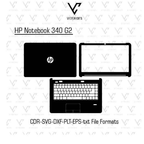 HP Notebook 340 G2 laptop skin template