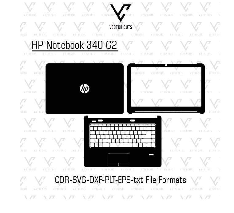 HP Notebook 340 G2 laptop skin template