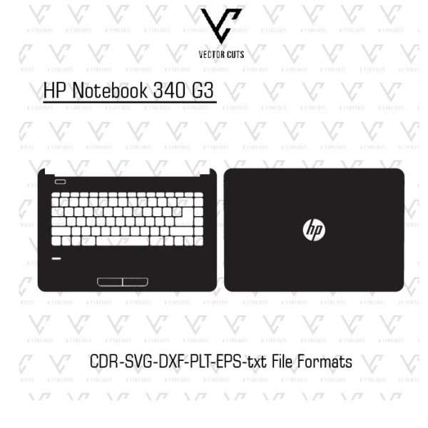 HP Notebook 340 G3 laptop skin template