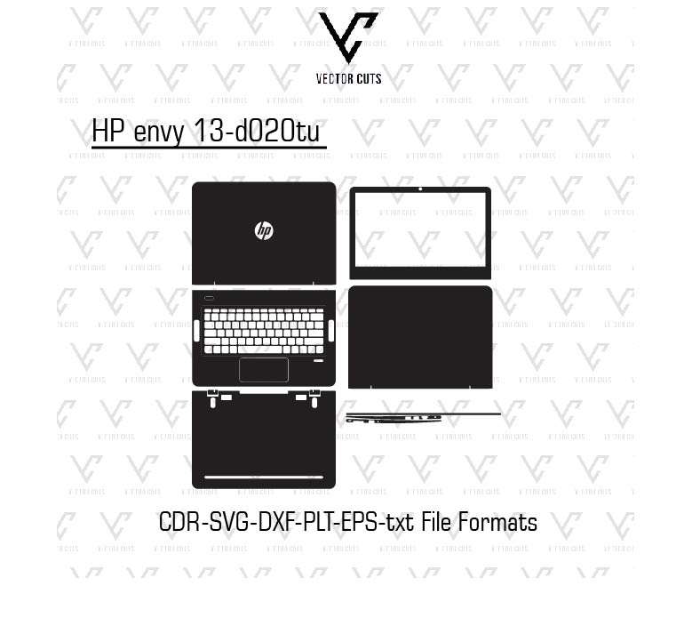 HP envy 13-d020tu laptop skin template