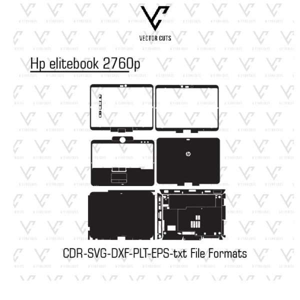 HP EliteBook 2760p laptop skin template