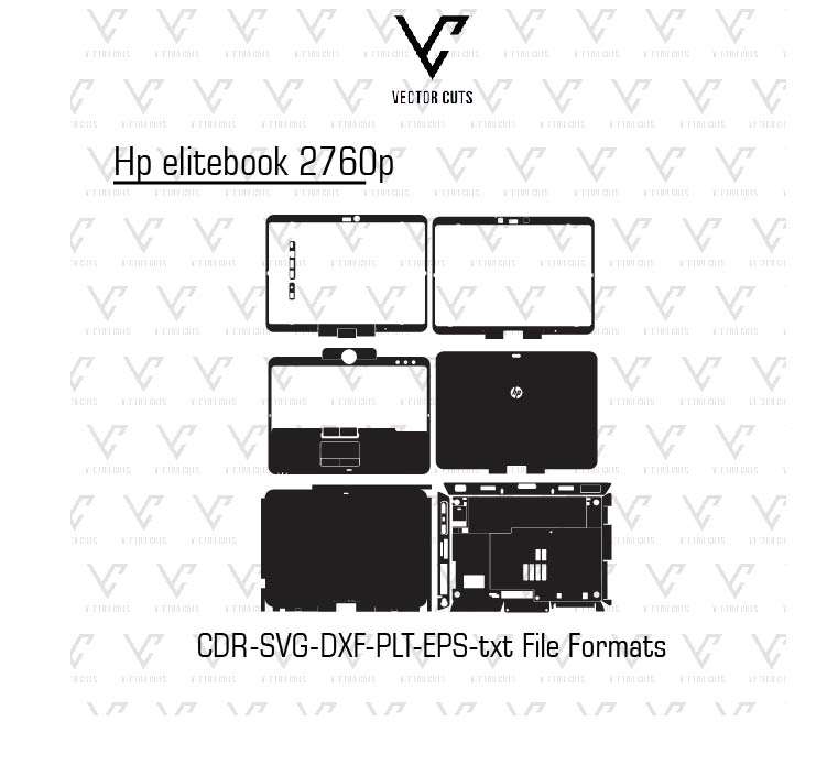 HP EliteBook 2760p laptop skin template