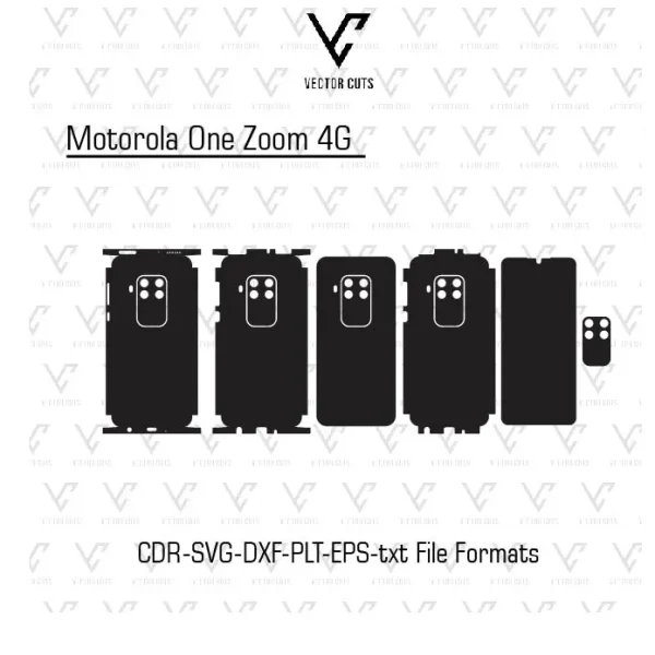 Motorola One Zoom 4G Mobile Skin Template