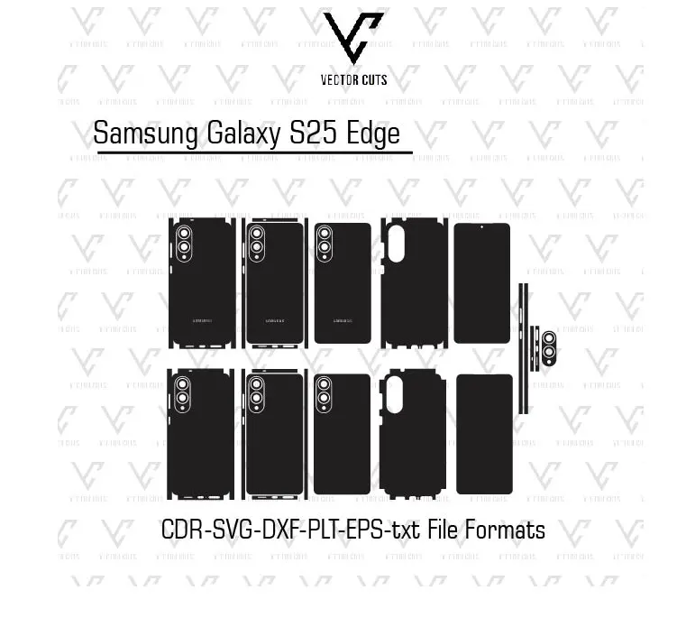 Samsung Galaxy S25 Edge Mobile Skin Template