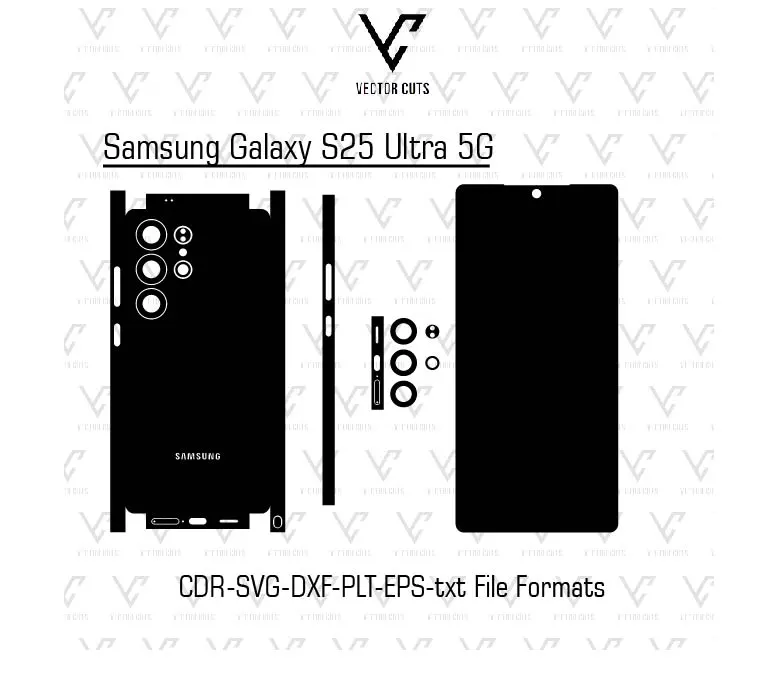 Samsung Galaxy S25 Plus 5G mobile skin template