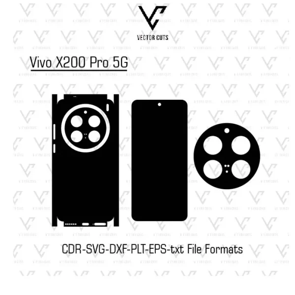 Vivo X200 Pro 5G mobile skin template