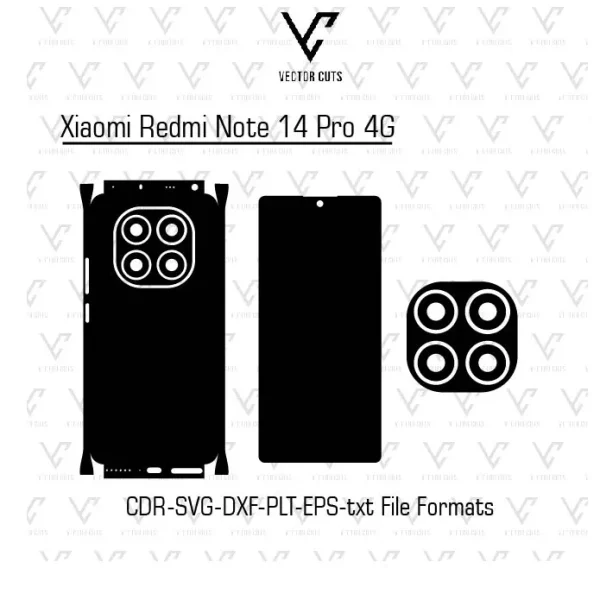 Xiaomi Redmi Note 14 Pro 4G mobile skin template