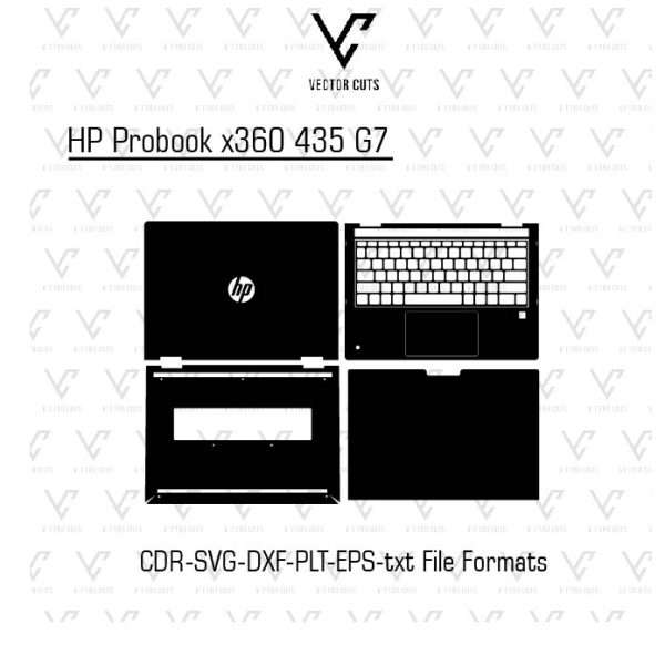 HP Probook x360 435 G7 laptop skin template
