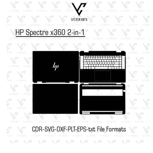 HP Spectre x360 2-in-1 laptop skin template