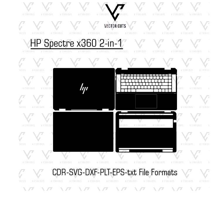 HP Spectre x360 2-in-1 laptop skin template