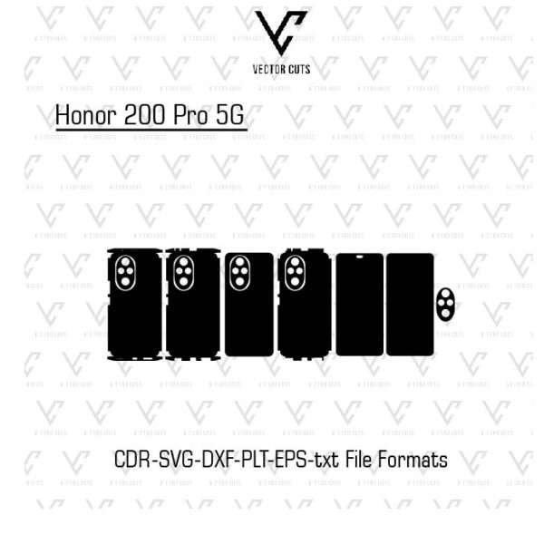 Honor 200 Pro 5G Mobile Skin Template