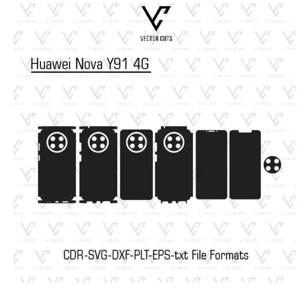 Huawei Nova Y91 4G Mobile Skin Template