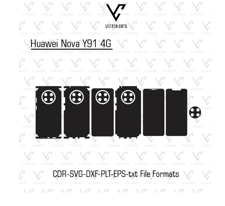 Huawei Nova Y91 4G Mobile Skin Template