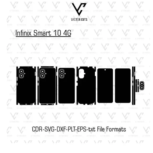 Infinix Smart 10 4G Mobile Skin Template