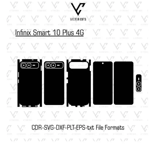 Infinix Smart 10 Plus 4G Mobile Skin Template