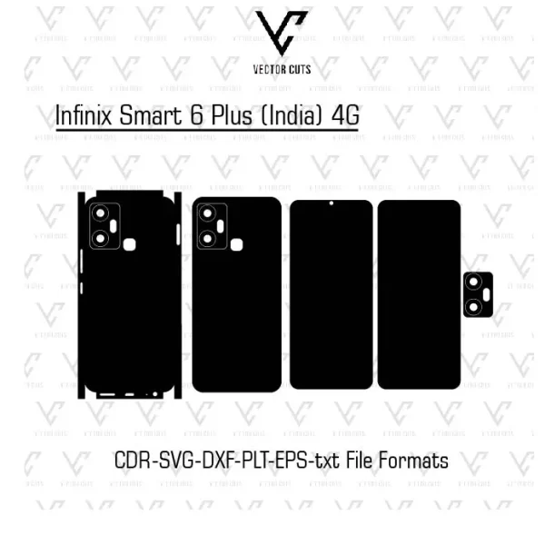 Infinix Smart 6 Plus (India) 4G Mobile Skin Template