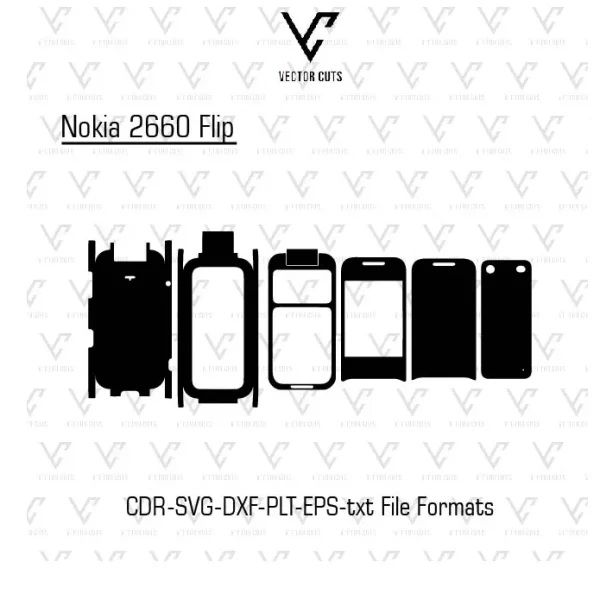 Nokia 2660 Flip Mobile Skin Template