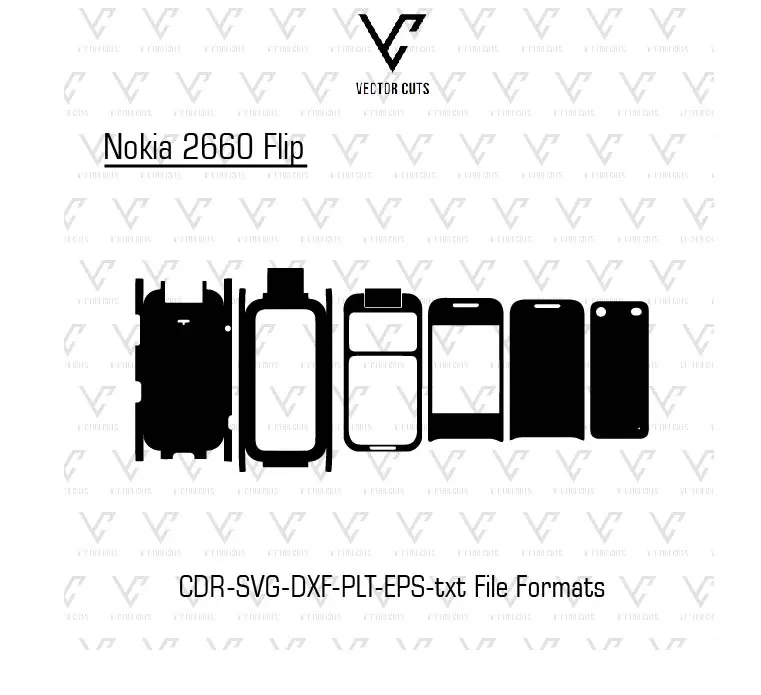 Nokia 2660 Flip Mobile Skin Template