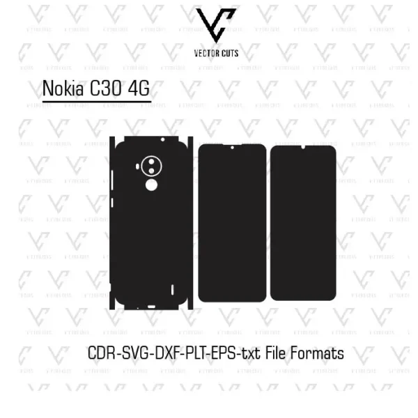 Nokia C30 4G Mobile Skin Template