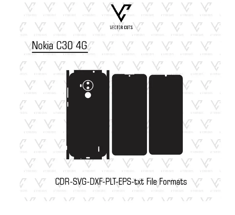 Nokia C30 4G Mobile Skin Template