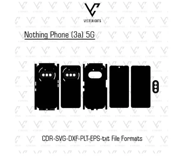 Nothing Phone (3a) 5G Mobile Skin Template | Vector Cuts