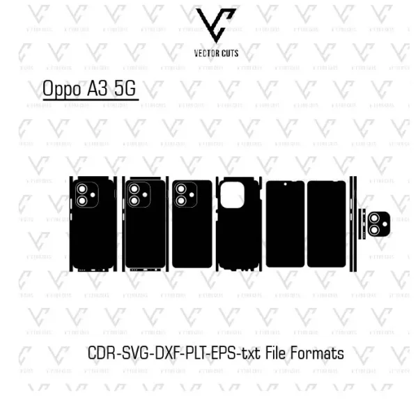Oppo A3 5G Mobile Skin Template