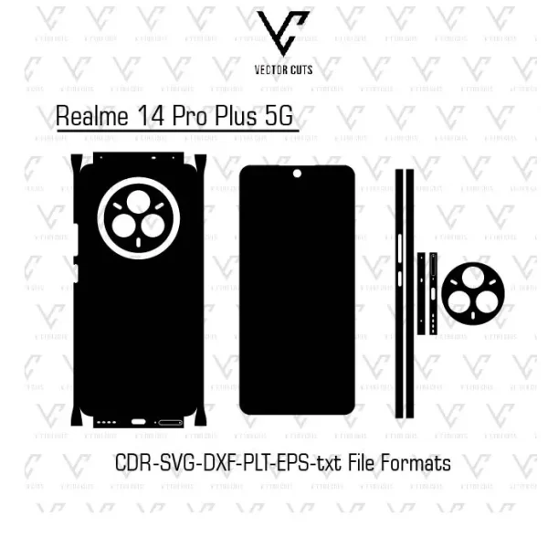 Realme 14 Pro Plus 5G mobile skin template