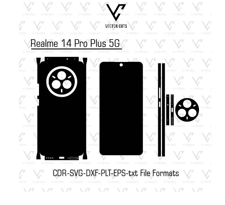 Realme 14 Pro Plus 5G mobile skin template